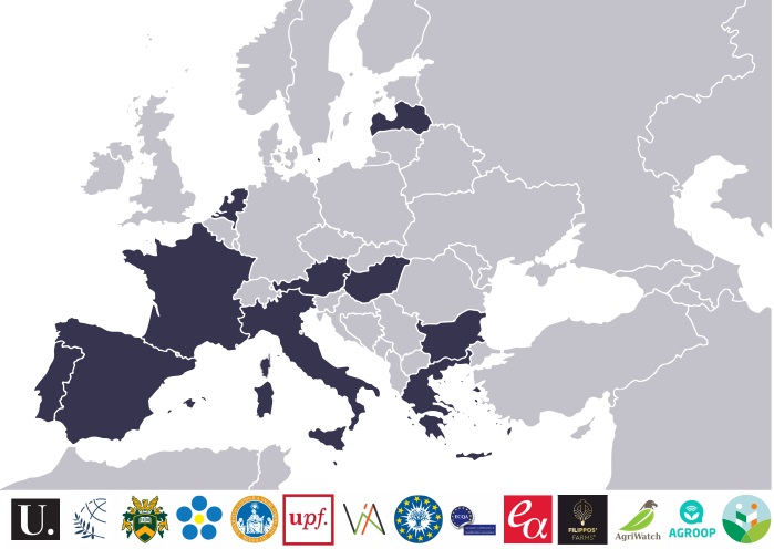 Les entitats que formen part del consorci pertanyen a deu països europeus